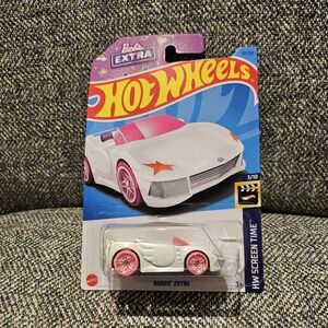 Hot Wheels Barbie Extra White and Pink Car